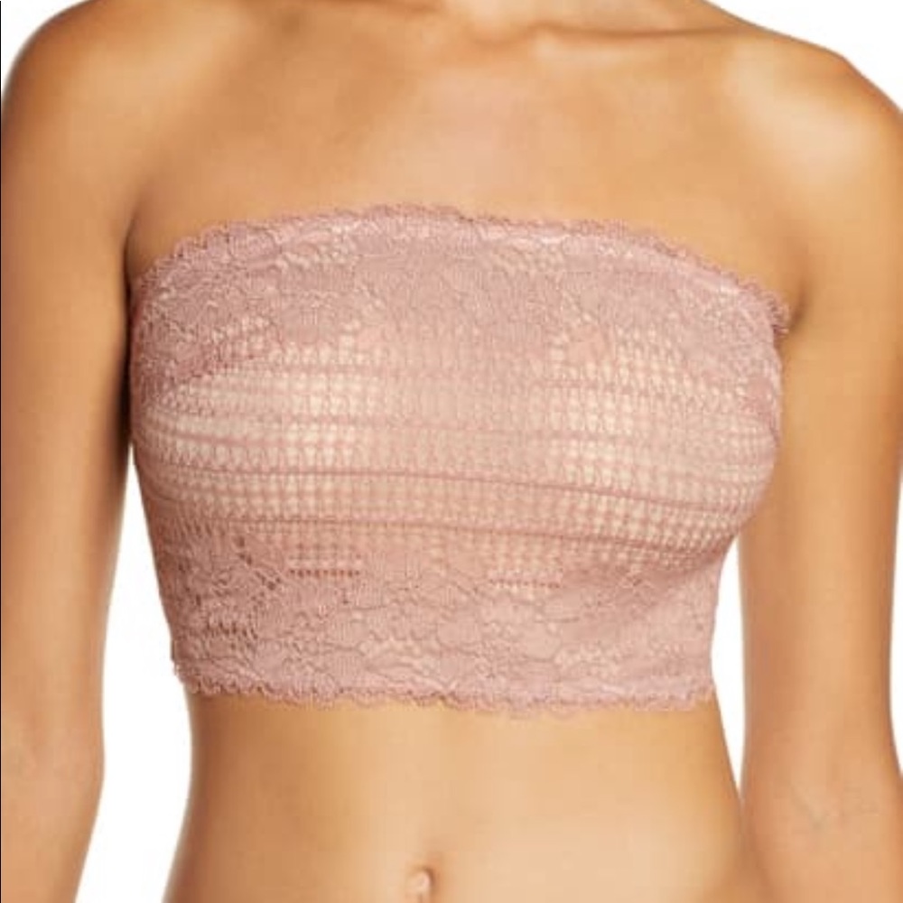 NWT $38 Free People Camila Bandeau Vintage Rose M